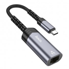 Adapter Hoco UA26 USB-C to RJ45 (1000 Mbps) grey