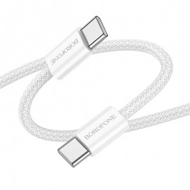 USB cable Borofone BX104 USB-C to USB-C 60W 1.0m white