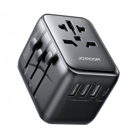 Universal Travel Charger Joyroom JR-TCW01 15W 3xUSB-A/USB-C black