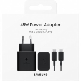 Charger Samsung EP-T4511XBEGEU 45W + USB-C to USB-C cable black