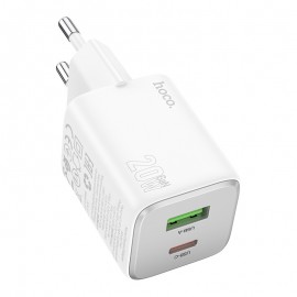 Charger Hoco N41 20W GaN USB-A/USB-C white