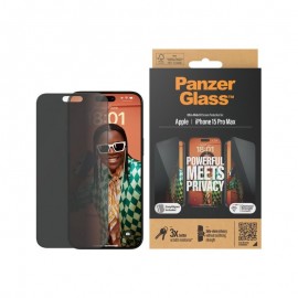 Apple iPhone 15 Pro Max Ultra-Wide Fit Privacy Glass by PanzerGlass