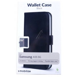 Samsung Galaxy A55 5G Mobilize kaitseümbris kahe kaarditaskuga, must