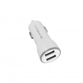 Car Charger 2 USB 2mAh By Easycell White