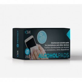Disinfectant Pads For Smartphones With Alcohol Pack 100 unit By Ksix White