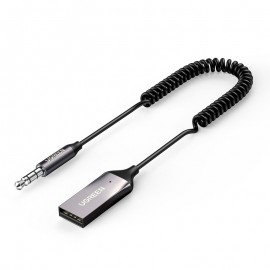 Bluetooth 5.0 helivastuvõtja kaabel USB AUX helipistiku adapter must