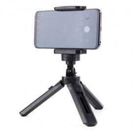 Mini statiiv telefonihoidiku kinnitusega selfie stick kaamera GoPro hoidik must