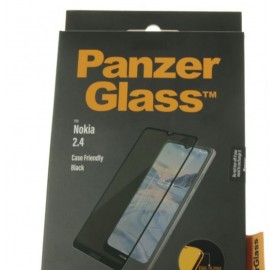 Nokia 2.4 PanzerGlass ümbrisesõbralik ekraanikaitseklaas, must 