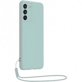 Samsung Galaxy S21 FE Soft Touch Case with Strap By BigBen Light Blue