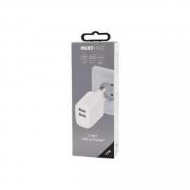 Travel Charger 17W 2xUSB-A By Musthavz  White