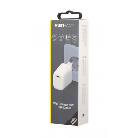 Travel Charger 20W USB-C By Musthavz  White