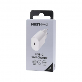 USB-C Charger 20W Easy to Go by Musthavz White