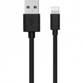 USB Lightning 2.4A 1m Cable By WOW Black